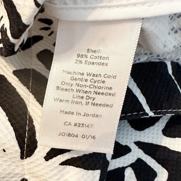 Talbots Hampshire Black White Print Pants - Size 16 - Picture 4 of 13